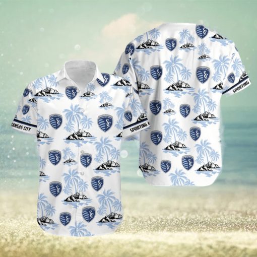 Mls Sporting Kansas City Coconut Tree Hawaiian Shirt