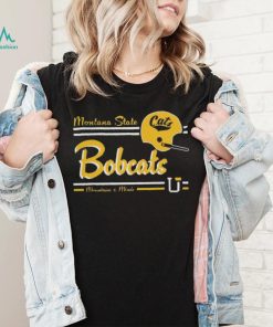 Montana State Bobcats Football Field Mountains & Minde Helmet Shirt