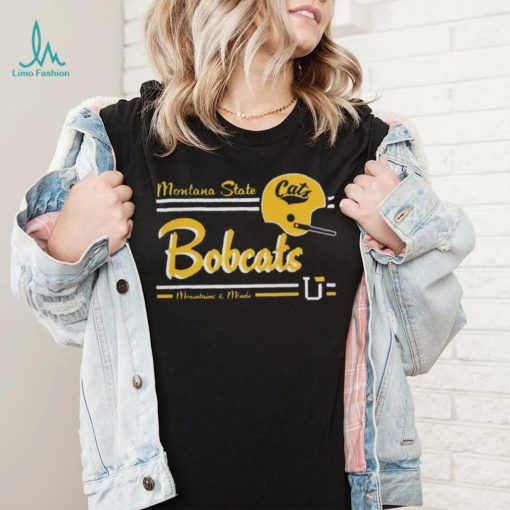 Montana State Bobcats Football Field Mountains & Minde Helmet Shirt