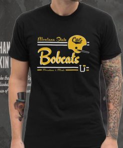 Montana State Bobcats Football Field Mountains & Minde Helmet Shirt