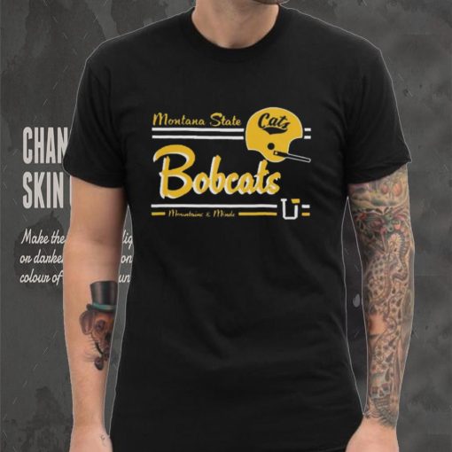 Montana State Bobcats Football Field Mountains & Minde Helmet Shirt
