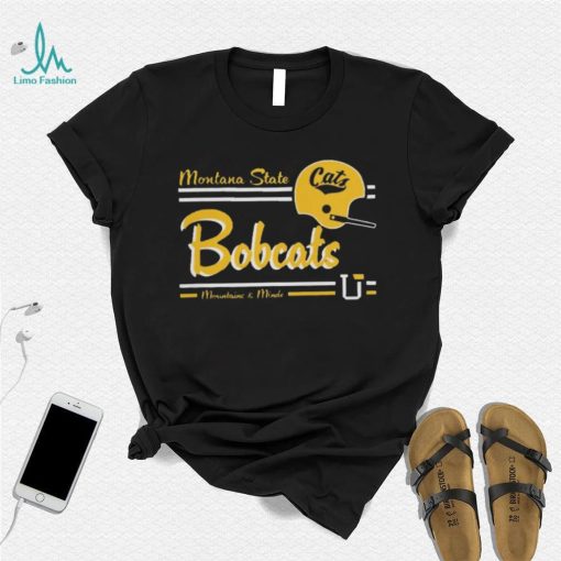 Montana State Bobcats Football Field Mountains & Minde Helmet Shirt