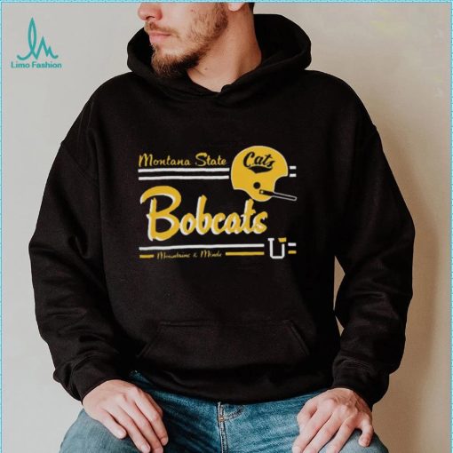 Montana State Bobcats Football Field Mountains & Minde Helmet Shirt