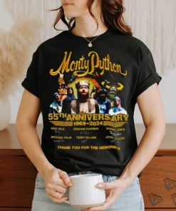 Monty Python 55th Anniverasry 1969 – 2024 Thank You For The Memories T Shirt