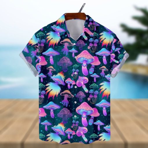 Mushroom Amazing Short Sleeve Aloha Hawaiian Shirt Summer Gift For Men And Women