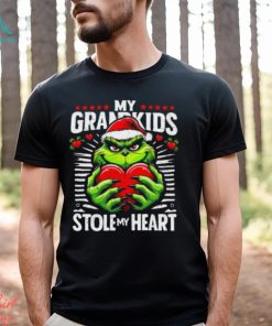 My Grandkids Stole My Heart Funny Christmas Vintage Shirt