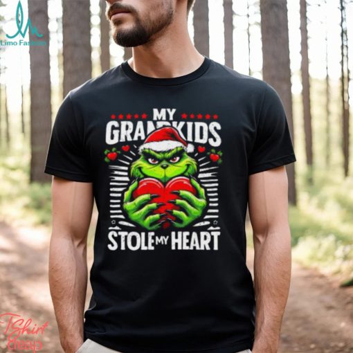 My Grandkids Stole My Heart Funny Christmas Vintage Shirt