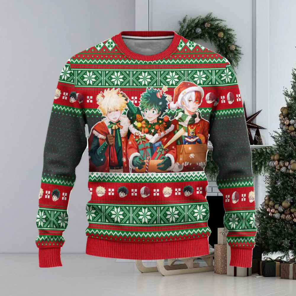 My hero academia ugly best sale christmas sweater