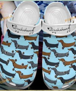 My Love Dachshund Blue Crocs