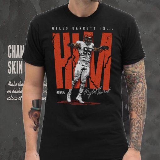 Myles Garrett Cleveland HIM WHT Shirt