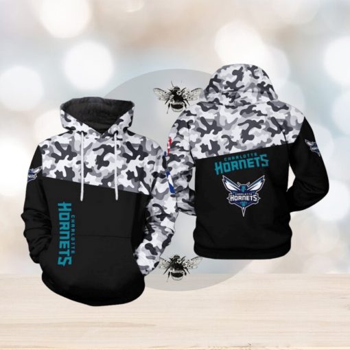 NBA Charlotte Hornets Black Camo Pullover Hoodie