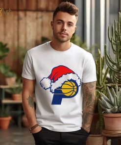 NBA Indiana Pacers basketball Santa hat logo shirt