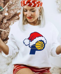 NBA Indiana Pacers basketball Santa hat logo shirt, hoodie, sweater, long sleeve and tank top NBA Indiana Pacers basketball Santa hat logo shirt
