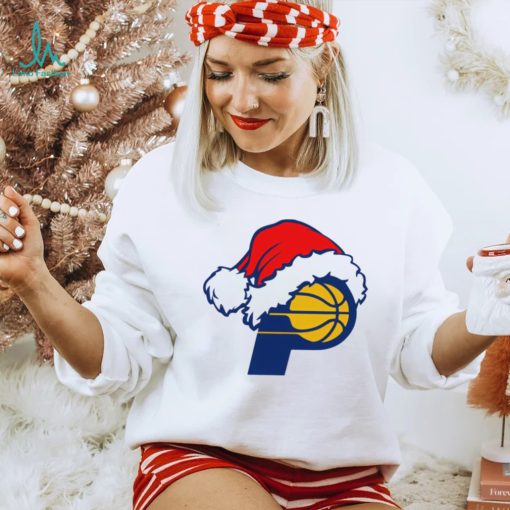 NBA Indiana Pacers basketball Santa hat logo shirt