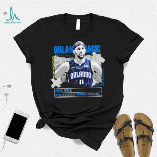 NBA Jalen Suggs Orlando Magic basketball player information paper shirt