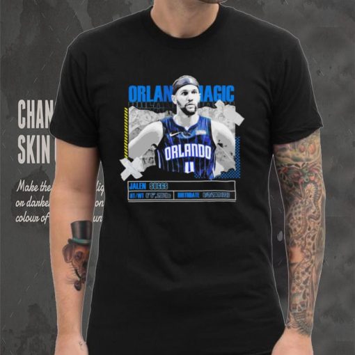 NBA Jalen Suggs Orlando Magic basketball player information paper shirt