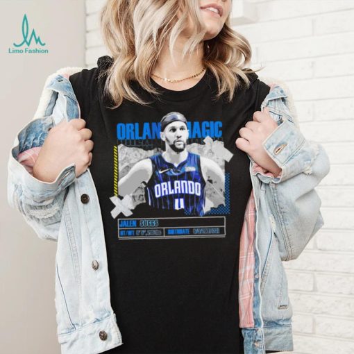 NBA Jalen Suggs Orlando Magic basketball player information paper shirt