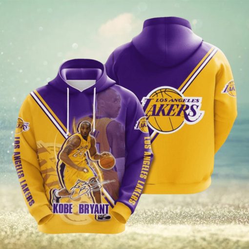 NBA Los Angeles Lakers Kobe Bryant Gold Purple Pullover Hoodie Ver 1