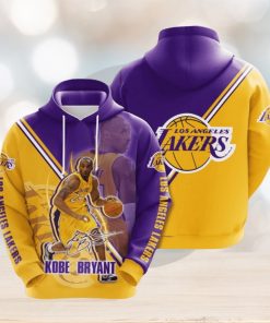 NBA Los Angeles Lakers Kobe Bryant Gold Purple Pullover Hoodie Ver 1