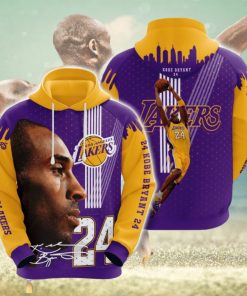 NBA Los Angeles Lakers Kobe Bryant Gold Purple Pullover Hoodie