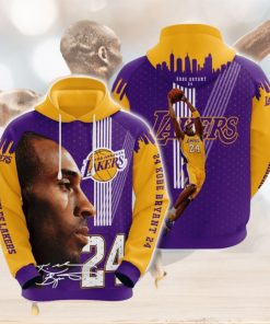 NBA Los Angeles Lakers Kobe Bryant Gold Purple Pullover Hoodie