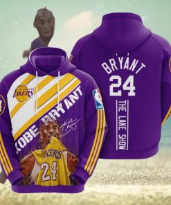 NBA Los Angeles Lakers Kobe Bryant Purple Pullover Hoodie Ver 1