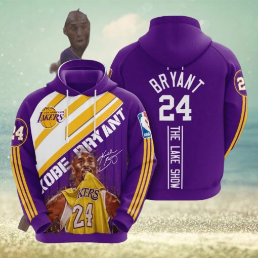 NBA Los Angeles Lakers Kobe Bryant Purple Pullover Hoodie Ver 1