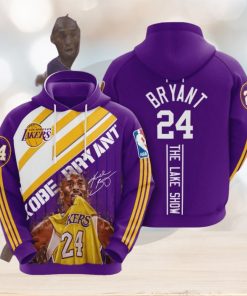 NBA Los Angeles Lakers Kobe Bryant Purple Pullover Hoodie Ver 1