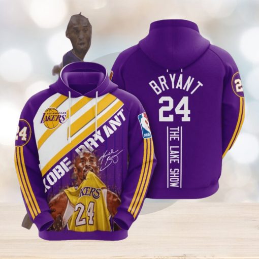 NBA Los Angeles Lakers Kobe Bryant Purple Pullover Hoodie Ver 1