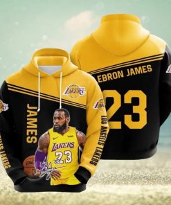 NBA Los Angeles Lakers Lebron James #23 Pullover Hoodie Ver 4