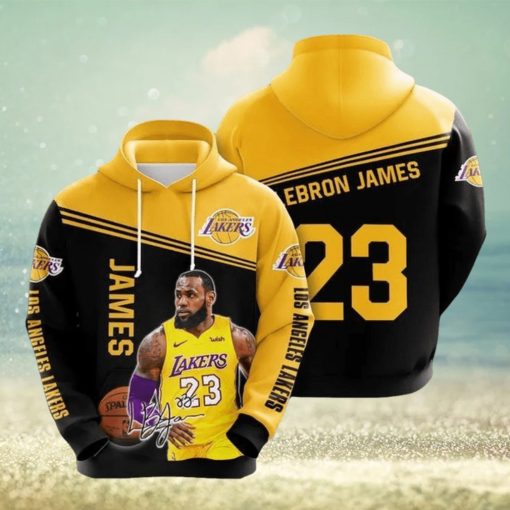 NBA Los Angeles Lakers Lebron James #23 Pullover Hoodie Ver 4