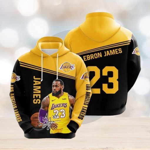 NBA Los Angeles Lakers Lebron James #23 Pullover Hoodie Ver 4