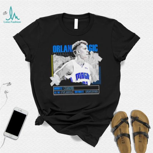 NBA Moritz Wagner Orlando Magic basketball player information paper shirt