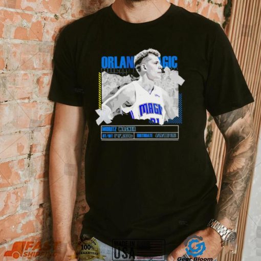 NBA Moritz Wagner Orlando Magic basketball player information paper shirt