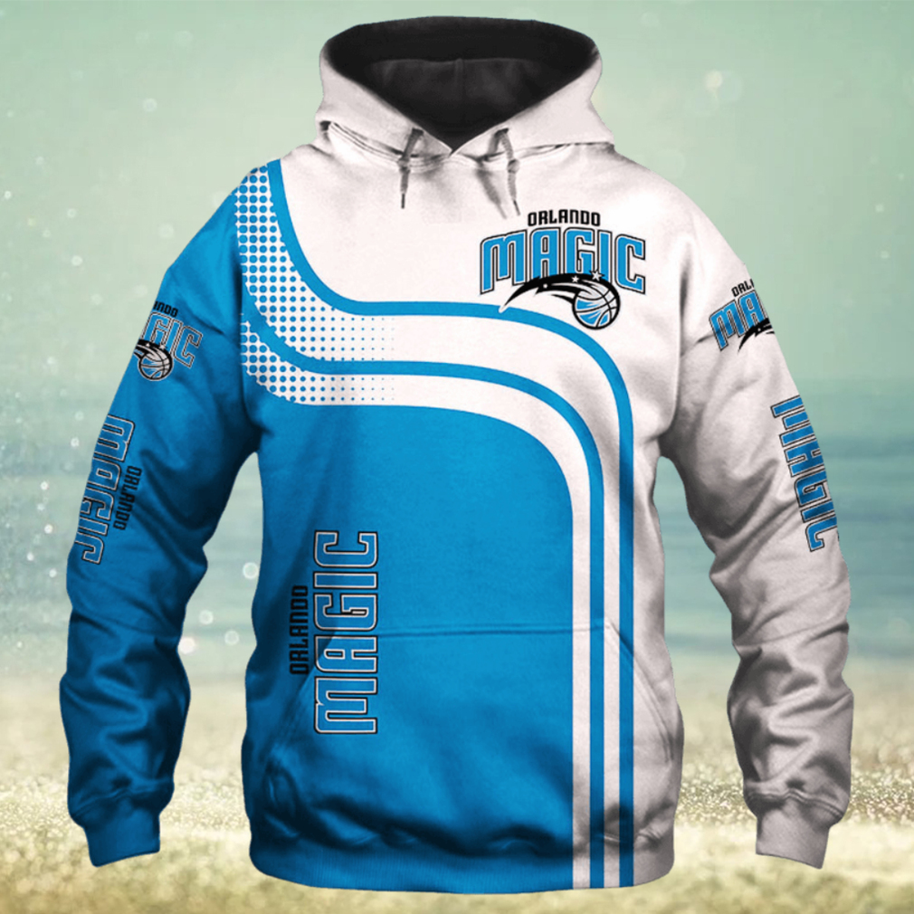 NBA Orlando Magic Bllue White Curves Pullover Hoodie NBA Orlando Magic Bllue White Curves Pullover Hoodie