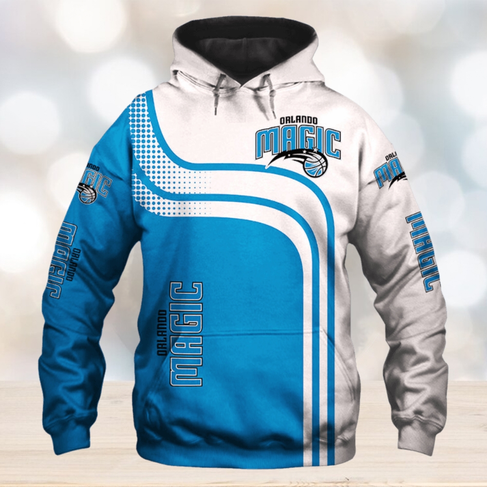 NBA Orlando Magic Bllue White Curves Pullover Hoodie NBA Orlando Magic Bllue White Curves Pullover Hoodie