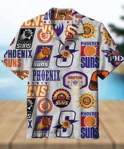 NBA Phoenix Suns White Logo History Hawaiian Shirt