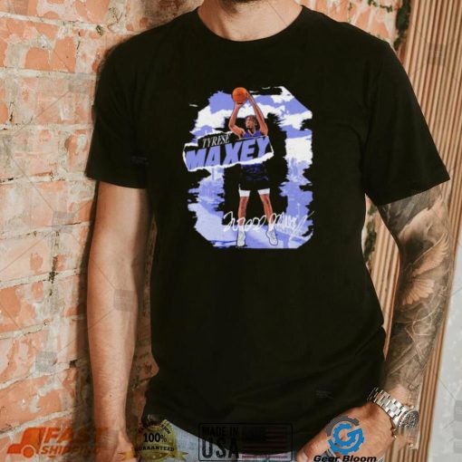NBA Tyrese Maxey number 0 Philadelphia 76ers basketball player signature draw shirt