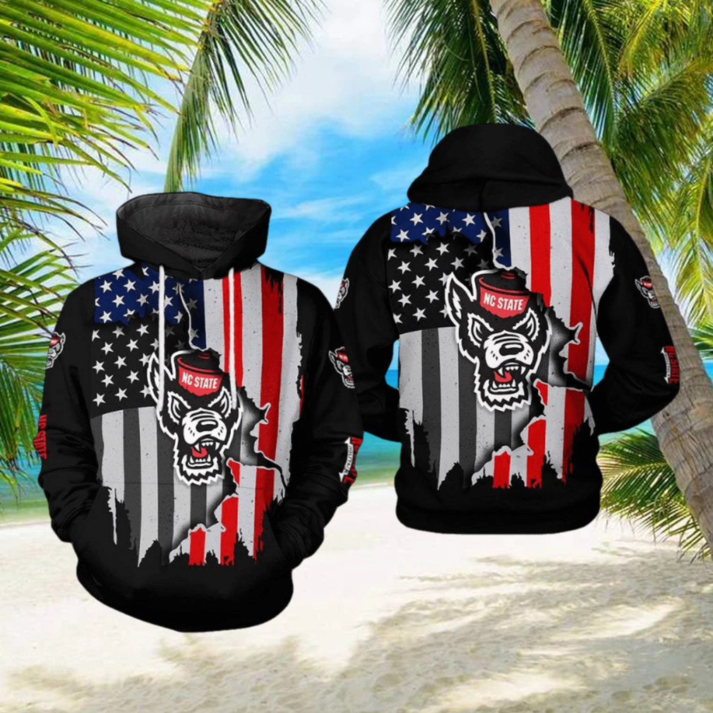 NC State Wolfpack NCAA US Flag 3D Printed Hoodie NC State Wolfpack NCAA US Flag 3D Printed Hoodie