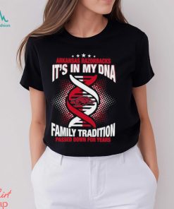 NCAA Arkansas Razorbacks It’s In My DNA Family Tradition Passed Down For Years T Shirt