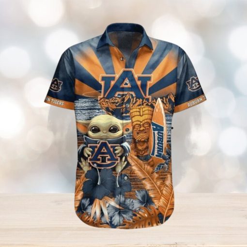 NCAA Auburn Tigers Baby Yoda Hawaiian Shirt