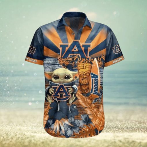 NCAA Auburn Tigers Baby Yoda Hawaiian Shirt