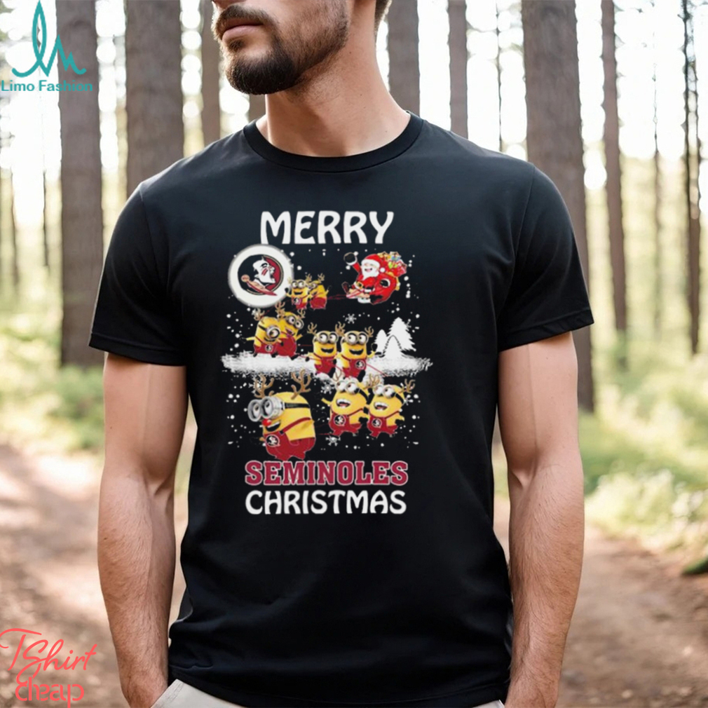 NCAA Florida State Seminoles Minions Merry Christmas Shirt NCAA Florida State Seminoles Minions Merry Christmas Shirt