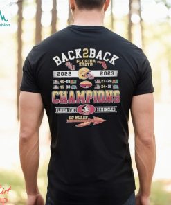 NCAA Florida State Seminoles T Shirt Back 2 Back