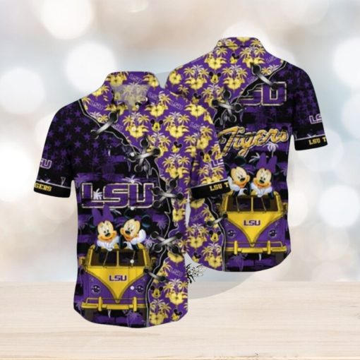 NCAA LSU Tigers Mickey Mouse Hawaiian Shirt Gift For Summer Holiday