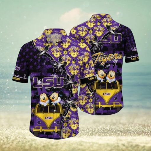 NCAA LSU Tigers Mickey Mouse Hawaiian Shirt Gift For Summer Holiday