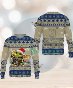 NCAA Navy Midshipmen Cute Baby Yoda Star Wars For Christmas Gifts Ugly Christmas Sweater