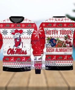 NCAA Ole Miss Rebels Hotty Toddy Gosh Almighty Ugly Christmas Sweater