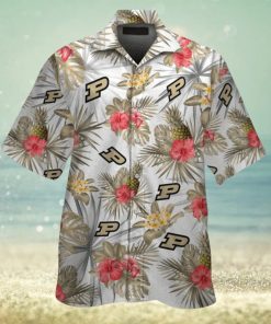 NCAA Purdue Boilermakers Pink Flowers Pineaaple Hawaiian Shirt