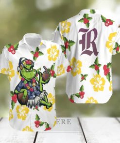 NCAA Rice Owls Aloha Grinch Relax Christmas Pattern Holly Hawaiian Shirt For Men And Women